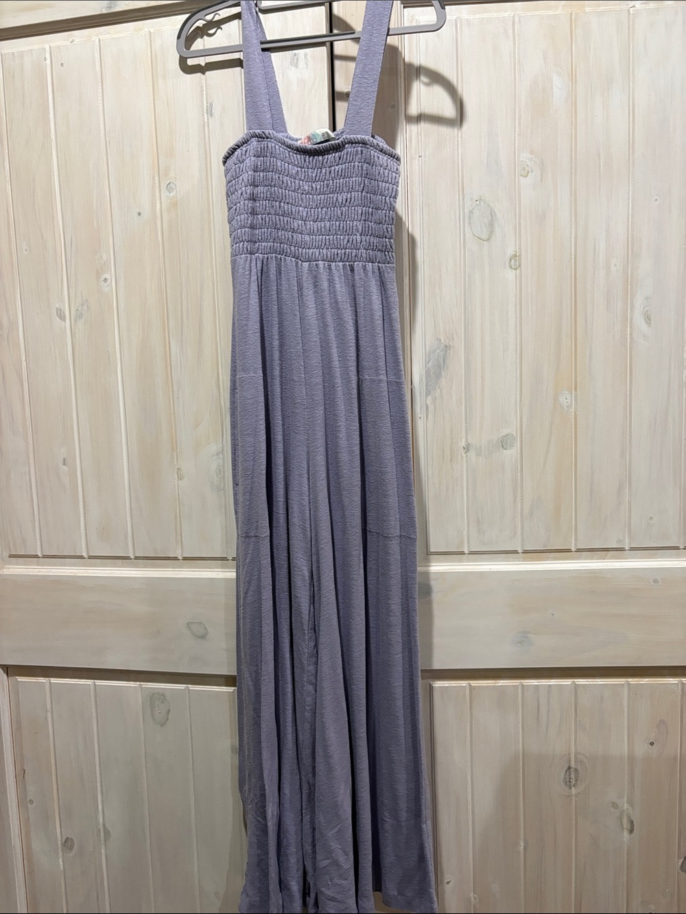 Free People Lavender Smocked Jumpsuit